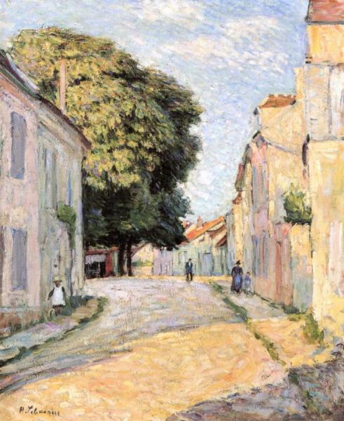 Rue Animee At Montevrain by Henri Lebasque