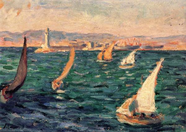 Sailboats by Henri Lebasque