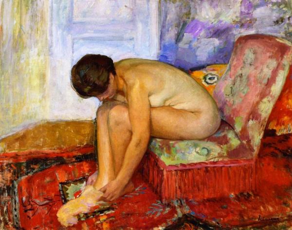 Seated Nude Woman by Henri Lebasque Oil Painting Reproductions