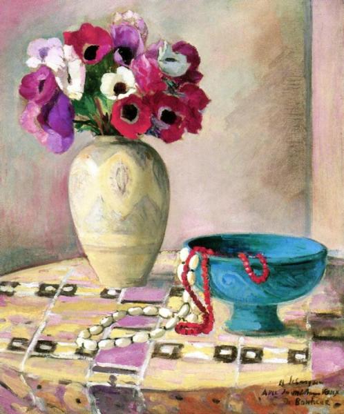 Still Life With Anemones And Necklaces by Henri Lebasque