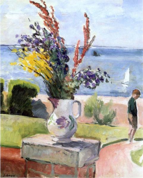 Terrace By The Sea by Henri Lebasque