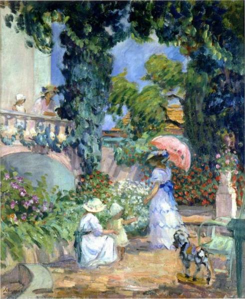 Terrace In The Garden by Henri Lebasque