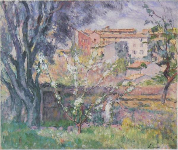 The Artist's Garden At Cannes by Henri Lebasque