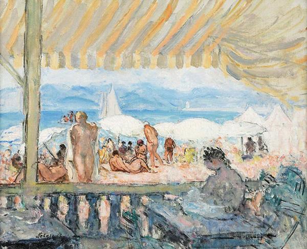 The Bar At The Beach by Henri Lebasque