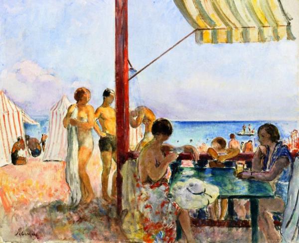 The Bar At The Beach by Henri Lebasque