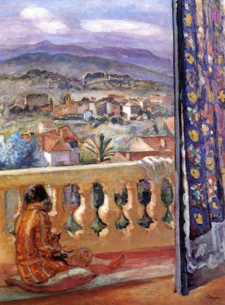 The Blue Curtain: Le Cannet by Henri Lebasque