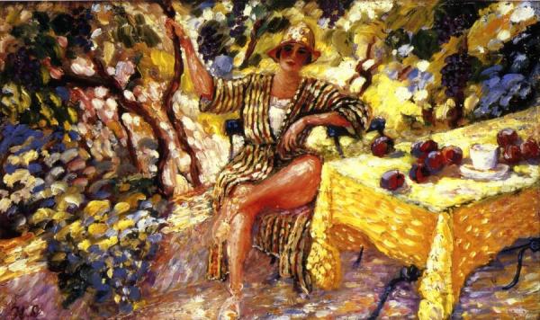 The Garden At Saint Tropez by Henri Lebasque Oil Painting Reproductions