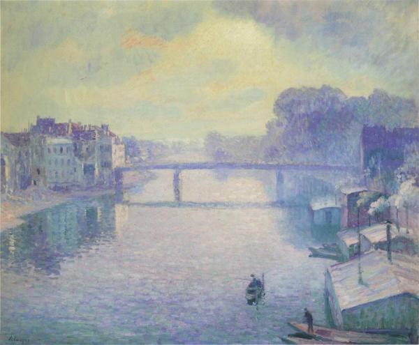 The Marne At Lagny - Fog Effect by Henri Lebasque