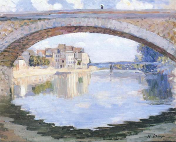 The Pont Of The Marne At Lagny by Henri Lebasque