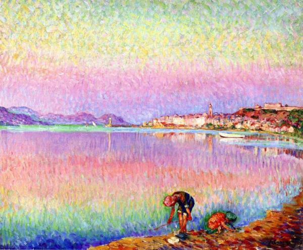 Two Children By The Water by Henri Lebasque