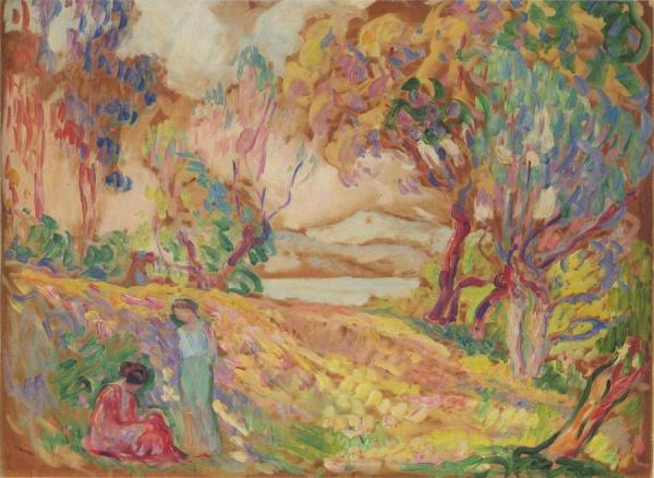 Two Girls At St Tropez by Henri Lebasque