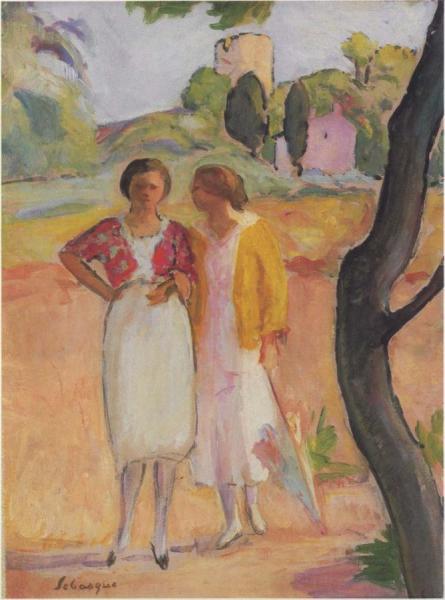Two Ladies On A Stroll by Henri Lebasque