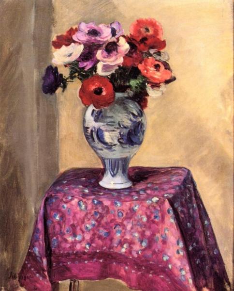 Vase Of Anemones by Henri Lebasque Oil Painting Reproductions