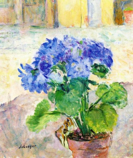 Vase Of Hydrangeas by Henri Lebasque