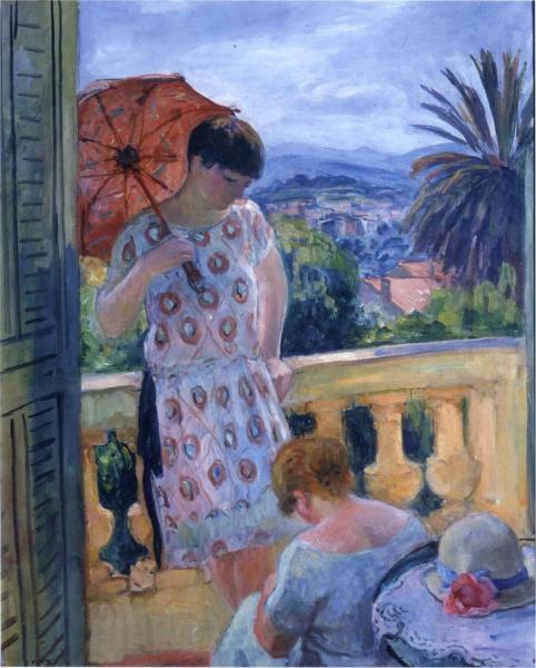 View Of Esterel From The Balcony by Henri Lebasque