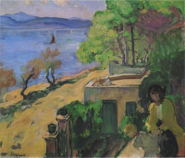 View Of The Sea From The Balcony by Henri Lebasque