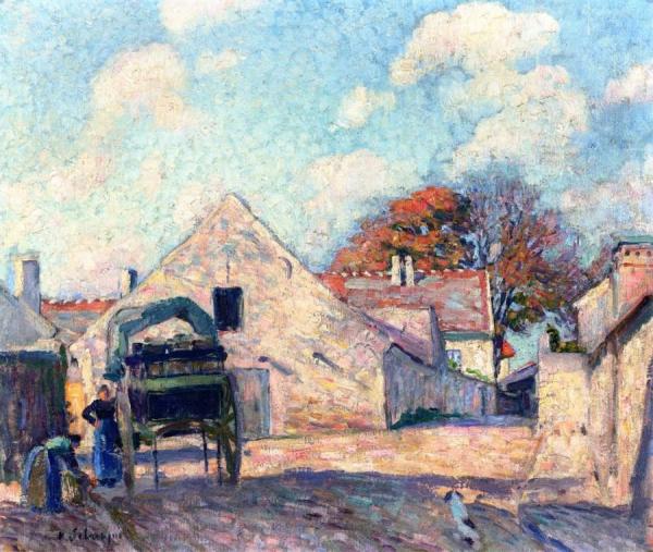 Village Street by Henri Lebasque