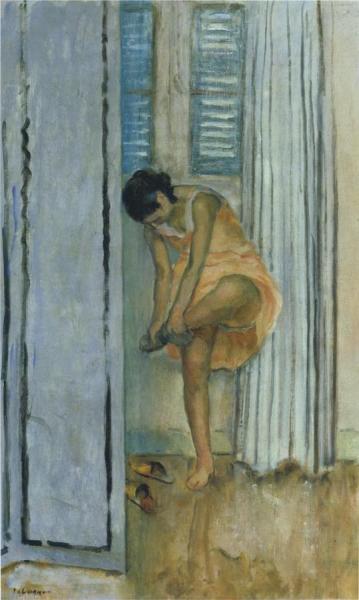 Woman Changing Her Shoes by Henri Lebasque