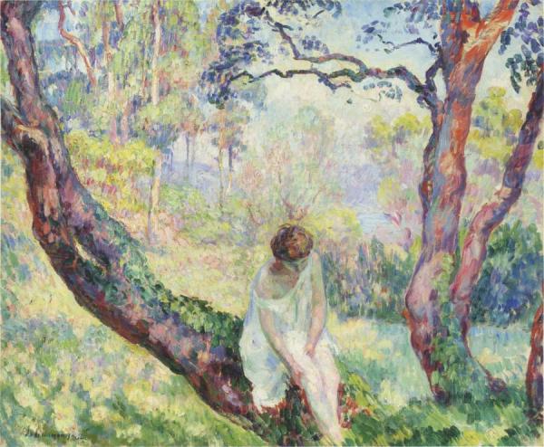 Woman In A Landscape by Henri Lebasque