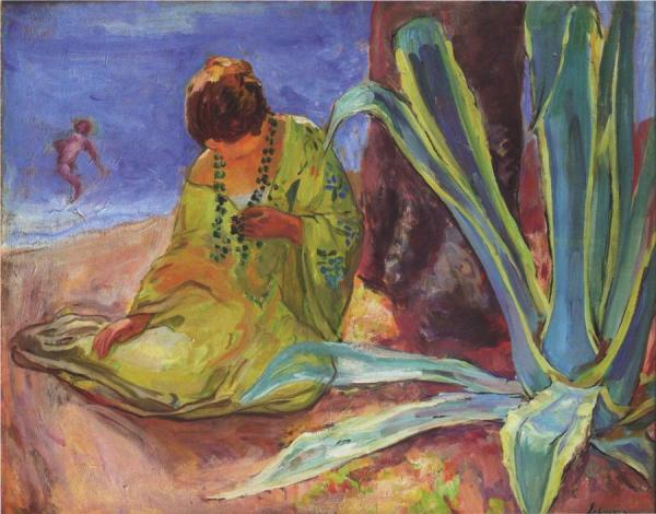 Woman In A Pearl Necklace, Sainte Maxime by Henri Lebasque