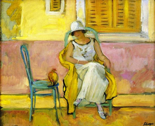 Woman In A White Dress by Henri Lebasque