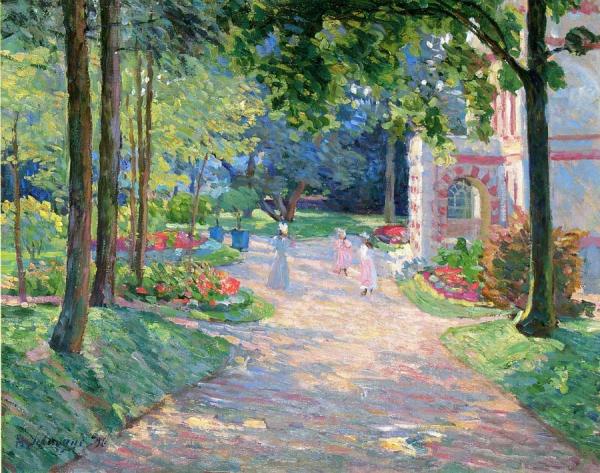 Women And Children In The Parc De Dammartin by Henri Lebasque