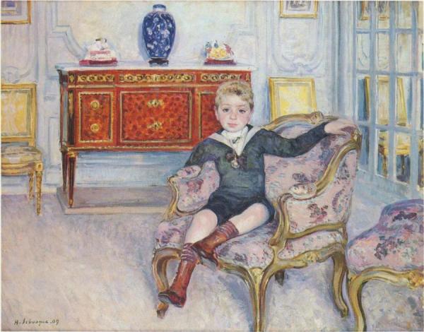 Young Boy In An Interior by Henri Lebasque