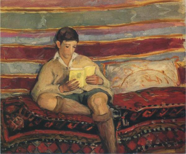 Young Boy Reading by Henri Lebasque