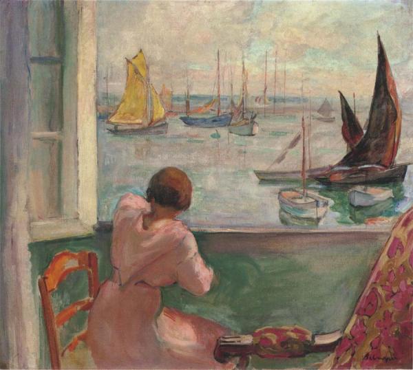 Young Girl At The Window by Henri Lebasque