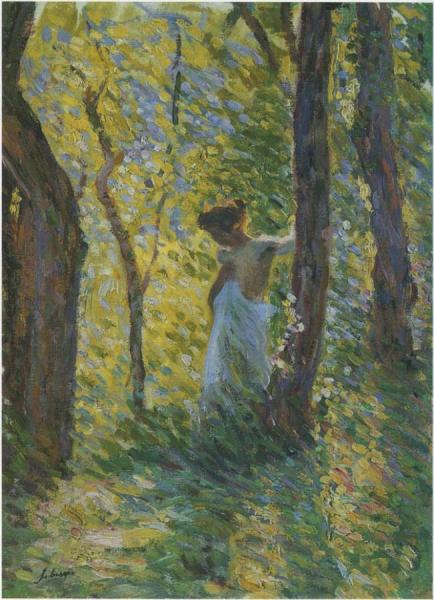 Young Girl In A Clearing by Henri Lebasque