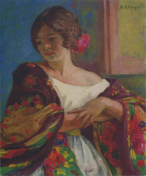 Young Woman In A Shawl by Henri Lebasque