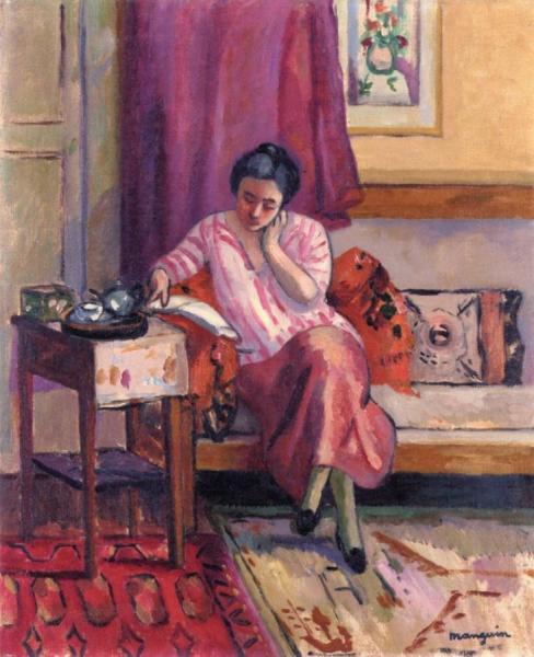 Jeanne In A Red Skirt by Henri Manguin