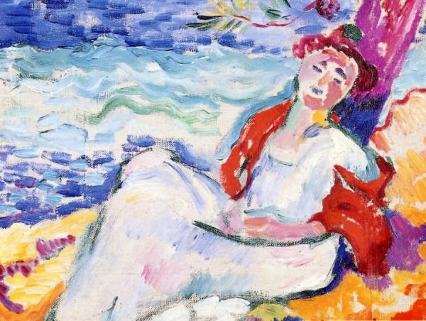 Jeanne Leaning Against A Tree, Cavaliere by Henri Manguin Oil Painting Reproductions