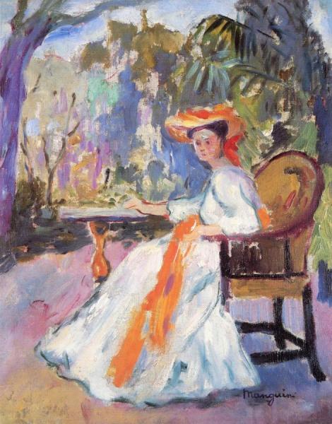 Jeanne With An Orange Ribbon by Henri Manguin