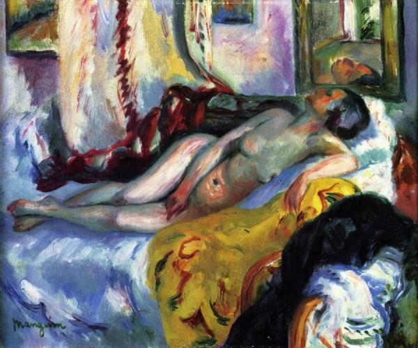 Nude On A Bed by Henri Manguin Oil Painting Reproductions