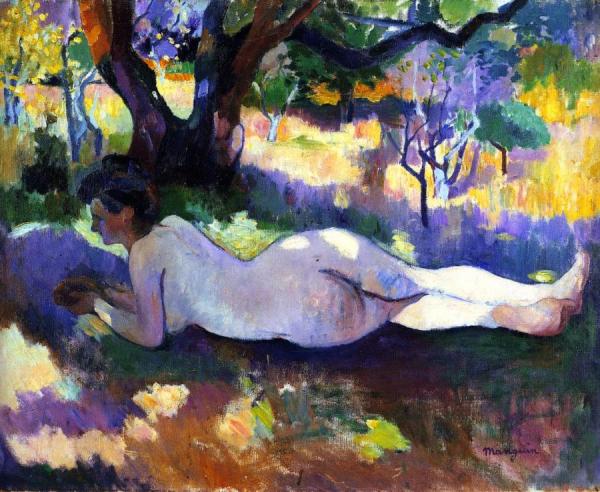 Nude Under The Trees, Jeanne by Henri Manguin Oil Painting Reproductions