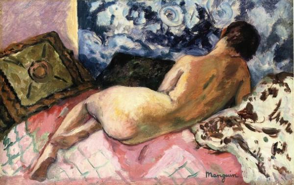 Henri Manguin Nude With Blue Background