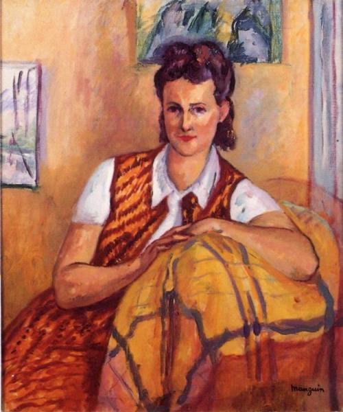 Odette Seated by Henri Manguin