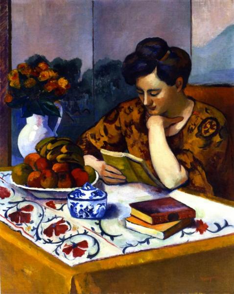 Reader With A Yellow Book by Henri Manguin