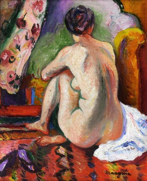 Henri Manguin Seated Nude From Behind