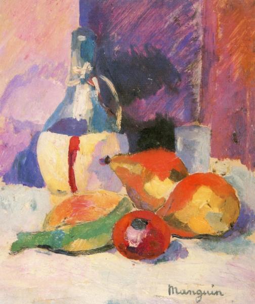 Still Life With Chianti by Henri Manguin