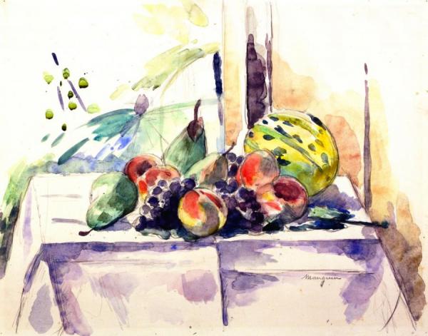 Still Life With Melon by Henri Manguin