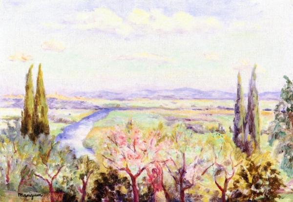 Valley Of The Seine, View Towards La Joncherie by Henri Manguin