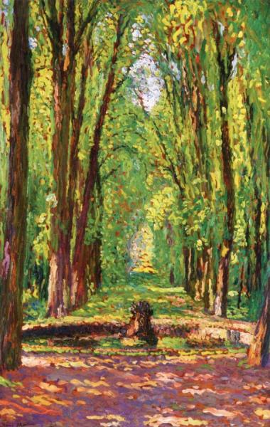 Allée Dans Le Parc Du Chateau De Versailles by Henri Martin