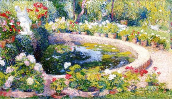 Bassin Central De Parc Du Manoir De Marquayrol by Henri Martin