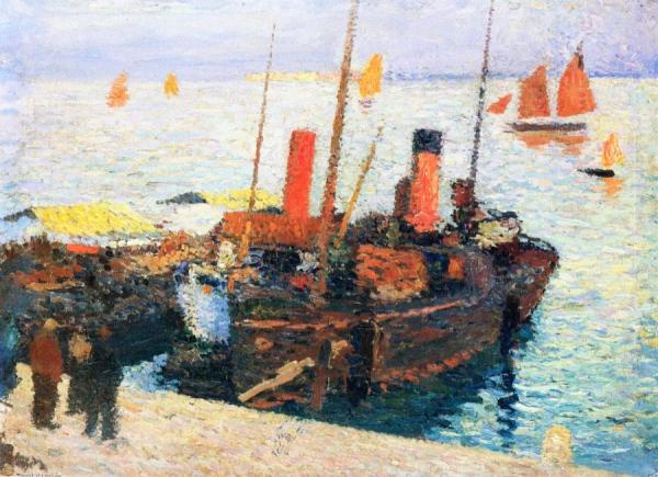 Boats by Henri Martin Oil Painting Reproductions