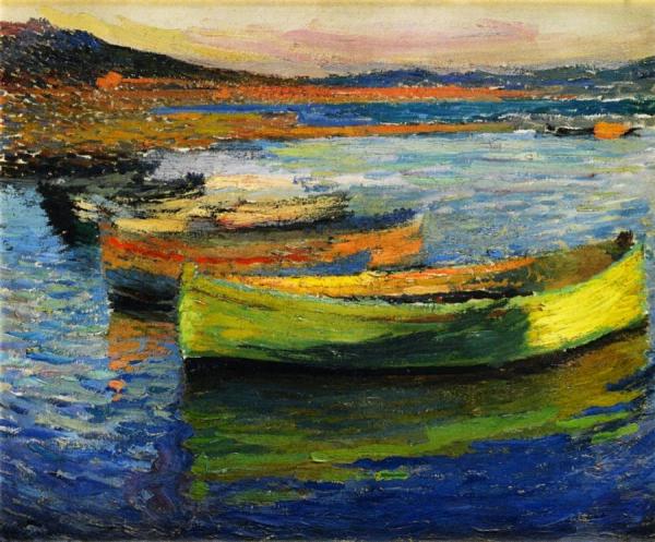 Boats Near Collioure by Henri Martin