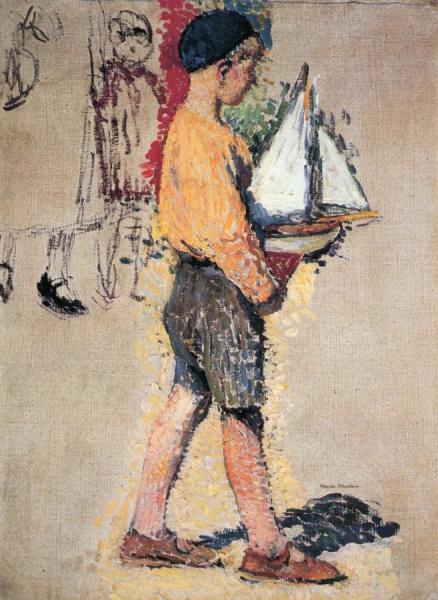 Boy With Boat (unfinished) by Henri Martin