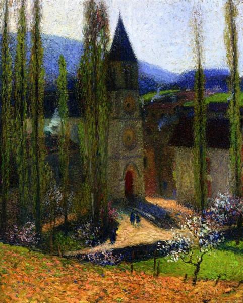 Church At Labastide Du Vert, Late Afternoon by Henri Martin