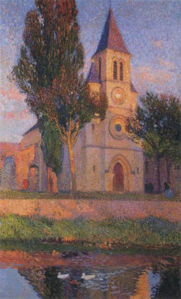 Church In Labastide by Henri Martin Oil Painting Reproductions